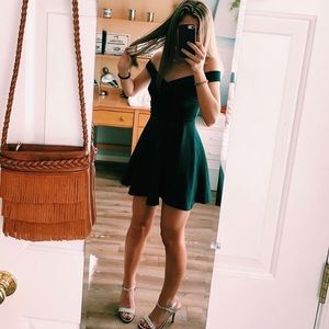 Off shoulder skater dress